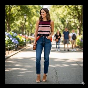 Ann Taylor Vibrant Striped Tank Top